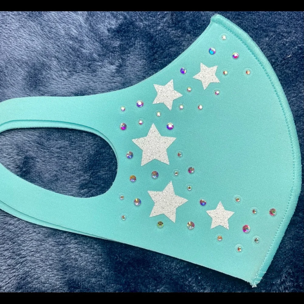 Hand made Rhinestone face mask